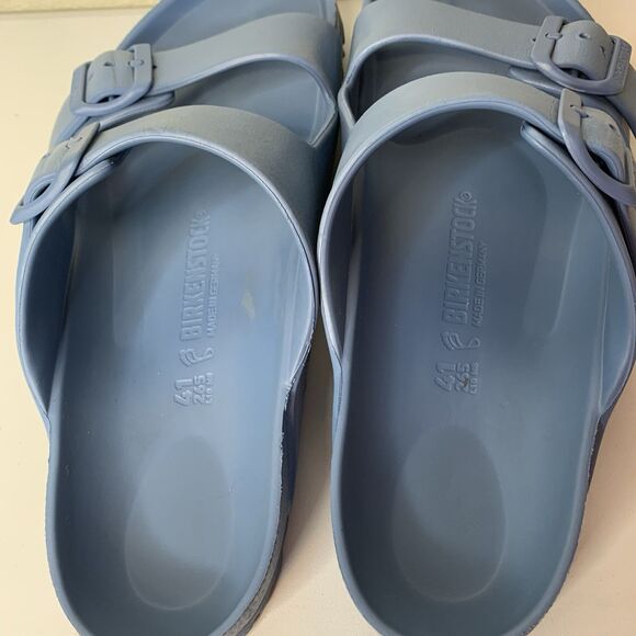 Birkenstock Blue Sandals Slides Sz 41 Regular Width Women’s 10/10.5 Men’s 8/8.5 - Picture 7 of 8